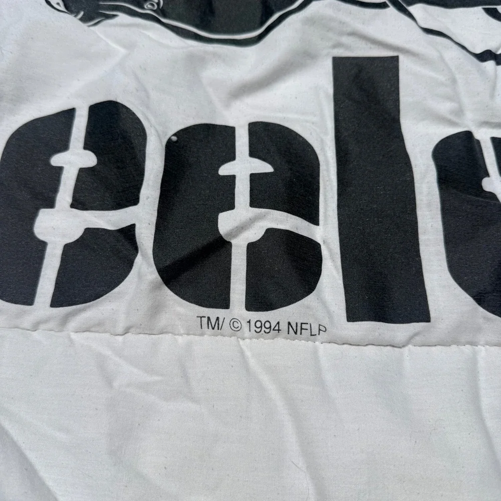 Vintage 1994 Pittsburgh Steelers NFL Reversible Comforter White Black 84x64
